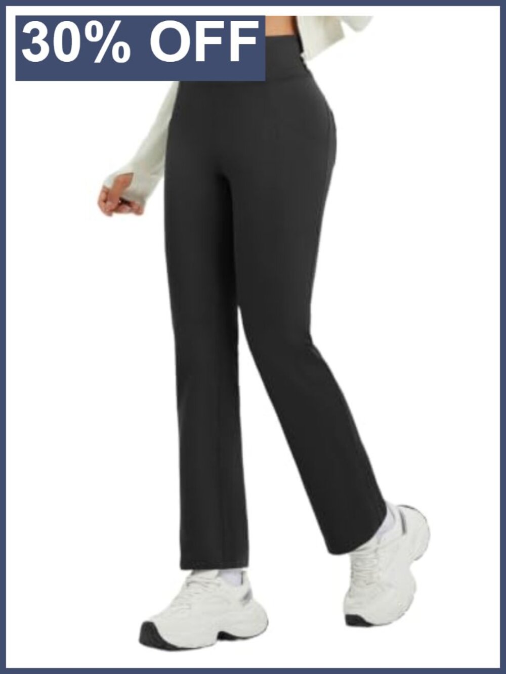 Baleaf Fleece Lined Bootcut Winter Pants High Rise 4 Pockets